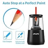 JARLINK Heavy-Duty Helical Blade Electric Pencil Sharpener with Dual Power Options