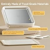 Felizbebe Instant Ice Cream Roller Tray Kit with Lid, Spatulas, and SUS316 Steel
