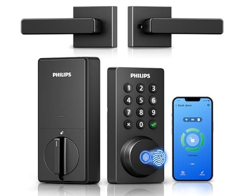Philips Wi-Fi Keypad Door Lock Set with Smart Handle and Keyless Deadbolt