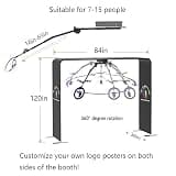 MWE Sky Overhead 360-Degree Photo Booth Video Machine with Ring Light and Stand
