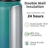 Fanhaw 20 oz Insulated Stainless Steel Water Bottle with Hygiene Dust Cover