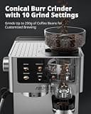 AIRMSEN Espresso Machine with Burr Grinder, Touchscreen & 20-Bar Pump