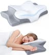 Ultra Pain Relief Ergonomic Contour Memory Foam Cooling Pillow for Neck Support