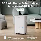 Waykar 80-Pint Energy Star Dehumidifier for Basements and Spaces up to 5,000 Sq. Ft