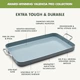 GreenPan Valencia Pro Hard Anodized Ceramic Nonstick Double Burner Griddle