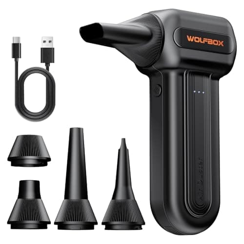 WOLFBOX MF70 Cordless Air Duster and Camping Inflator with 110,000 RPM Motor