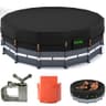 QH.HOME 550D Tear-Resistant Winter Pool Cover with Pre-Installed Winch