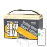 Power Queen 36V 50Ah LiFePO4 Marine Battery with Bluetooth Remote Control