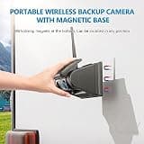 DVKNM AP7-2 Magnetic Solar Wireless Backup Camera with 7-Inch IPS Monitor