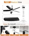 NWOP 36-Inch Plug-In Outdoor Ceiling Fan with Remote Control and 5 Blades