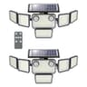Omibee 6000LM 6-Head Solar Flood Light with Dual Motion Sensor & Remote