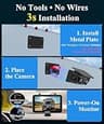 VEKOOTO VK7 Pro Magnetic Solar Wireless Backup Camera with 7" IPS Touchscreen