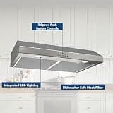 Broan-NuTone Glacier 30-Inch Under-Cabinet Range Hood, 375 CFM, 1.5 Sones