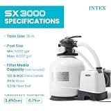 Intex 3000 GPH Sand Filter Pump & Krystal Clear Saltwater System Maintenance Set