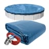 Robelle Heavy Duty Solid Blue Winter Pool Cover featuring a 4-Foot Overlap