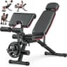 XDDIAS Adjustable Workout Bench with Leg Extension and Extended Headrest