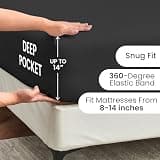 Yuurom Brushed Microfiber Bottom Fitted Sheet with Heavy-Duty Tension Straps