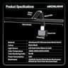 Archilight Stella-Pro Double Arm Clip-On LED Grand Piano Light, Black