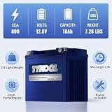 TYKOOL LFP30L-BS-PRO 800CCA 18Ah Waterproof Lithium LiFePO4 Battery with LCD Display