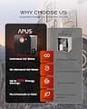 APUS 68,000 BTU High-Capacity RV Tankless Water Heater for Standard Cutouts