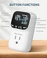 DEWENWILS 15A 1800W Heavy Duty Digital Temperature Controller Outlet Plug