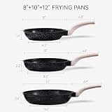 CAROTE Classic Granite Stone 3-Piece Eco-Friendly Nonstick Skillet Set