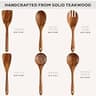 Zulay Kitchen 6-Piece Natural Teak Wooden Spoons Set for Everyday Cooking