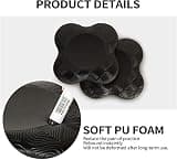 Zealtop Extra Thick PU Foam Yoga Knee Pads 2-Pack for Home Workouts and Pilates