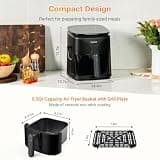 Tastee 5.5-Quart Ceramic Air Fryer with Smart Temperature Cooking Probe