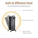 Amazon Basics B0828YJ33N 1500W Digital Portable Oil Radiator Heater w/ Remote