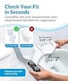 CLEAR REAR Dual Nozzle Adjustable Pressure Non-Electric Bidet Attachment