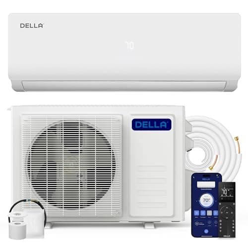 DELLA Vario Series 12,000 BTU Pre-Charged Mini Split Air Conditioner Heat Pump