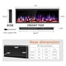 R.W.FLAME 50-Inch Smart Electric Fireplace with Audio and Wi-Fi Control