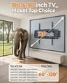 WHYFONE Extra Heavy Duty Full Motion TV Wall Mount For 60 to 120 Inch TVs