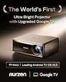 Aurzen EAZZE D1 MAX Google TV Smart Projector with 1000 ANSI Lumens and Auto Focus
