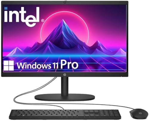 HP 2025 21.5-Inch FHD All-in-One Desktop, Intel N100, 8GB DDR5 RAM, Windows 11 Pro