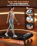 Trisomy 3-in-1 Walking Pad with 3.5HP Motor and 15% Automatic Incline