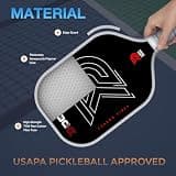 DGYGQ Raw Carbon Fiber Pickleball Paddle with Extended Handle, 16mm Core