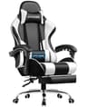 GTPLAYER High-Back Computer Gaming Chair with Retractable Footrest & Headrest Support