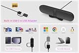 Dual Driver USB-C Clip-On Monitor Soundbar with Adaptive Channel Switching