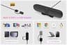 Dual Driver USB-C Clip-On Monitor Soundbar with Adaptive Channel Switching