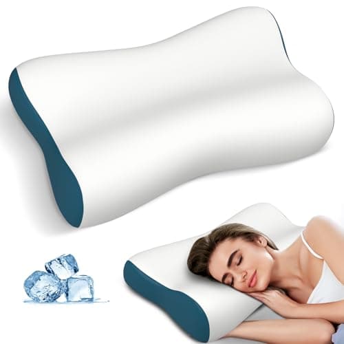 Contour Memory Foam Cervical Pillow for Spinal Alignment and Shoulder Pain Relief