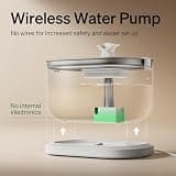PETLIBRO Battery-Operated Wireless Pump Stainless Steel Cat Water Fountain 2.5L