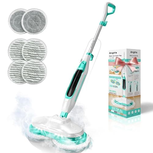 Angtra FS07 Professional Scrubbing Steam Mop with 90-Degree Swivel Steering