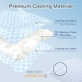 Favocama Queen Size Shredded Memory Foam Cooling Pillows with 3D Cover (2-Pack)