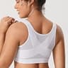 DELIMIRA Women's Front Closure Posture Wireless Back Support Full Coverage Bra