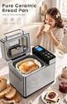 KBS Pro 17-in-1 Smart Bread Machine with Ceramic Pan and Dispenser