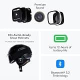 ALECK Snow Series Core Open-Ear Wireless Audio Helmet Drop-In Speakers
