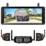 AUTO-VOX Dual-Lens Wireless RV Backup System with Rear & Side Blind-Spot Cameras