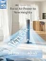 DREO Smart Adjustable Height Tower Fan with Voice Control and DC Motor